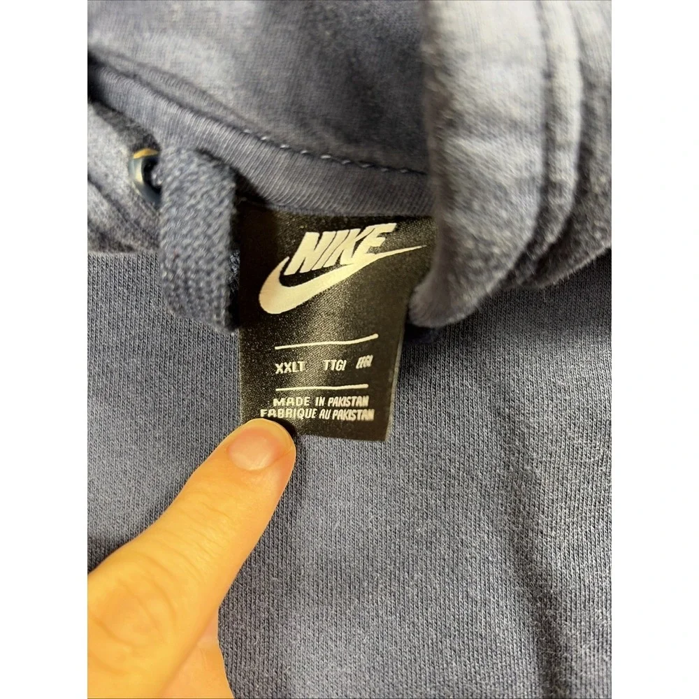 Nike Sportswear Mens Club Fleece Navy Blue Hoodie Sweatshirt Size XXXLT